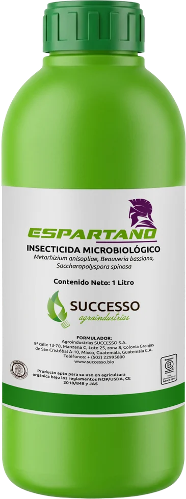 Envase de Espartano, Insecticida microbiológico foliar