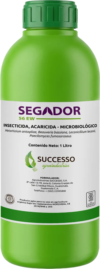 Envase de Segador, Insecticida microbiológico
